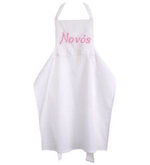 NstNastasia Ποδιά Νονού Ροζ Κουφετί κεντημένα γράμματα 4063