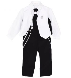 Βαπτιστικό Ρούχο Mr. Black White 5377