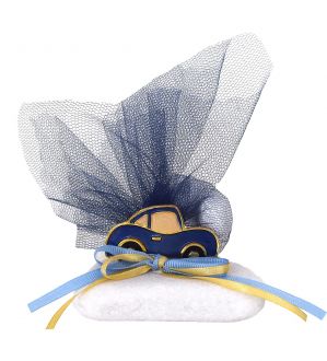 NstNastasia Μπομπονιέρες βάπτισης Αυτοκινητάκι σε Πέτρα Μπλε 1054