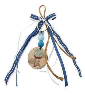 NstNastasia Μπομπονιέρες βάπτισης Μπρελόκ θέμα Αερόστατο 1084