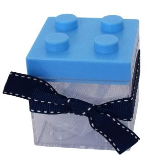 NstNastasia Μπομπονιέρες βάπτισης Τουβλάκι Μπλε 1086