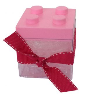 NstNastasia Μπομπονιέρες βάπτισης Τουβλάκι Ροζ 1108