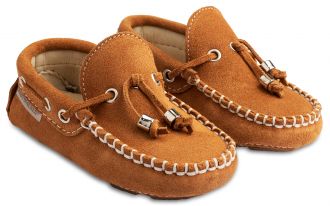 Babywalker Βαπτιστικά Καστόρινα Δετά Μοκασίνι BW4139 Ταμπά