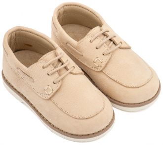 Babywalker Βαπτιστικά Δετό Δερμάτινο Μοκασίνι BW 4308 Μπεζ
