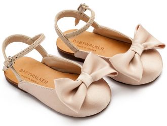 Babywalker Βαπτιστικά Γαλλικά Σαμπό με Σατέν Φιόγκο  BW4855 Μπεζ