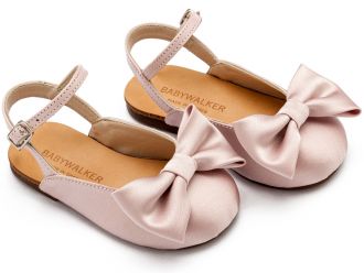 Babywalker Βαπτιστικά Γαλλικά Σαμπό με Σατέν Φιόγκο  BW4855 Ροζ