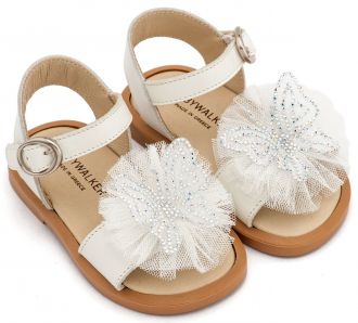 Babywalker Βαπτιστικά Πέδιλα με Διακοσμητικό Πεταλούδας BW4886 Εκρού
