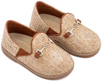 Babywalker Βαπτιστικά Loafers EXC5311 Μπεζ Ταμπά