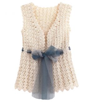 Βαπτιστική ζακέτα πλεκτή Princess of Girona 3974