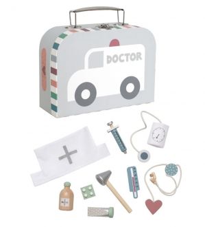 Jabadabado Ξύλινο Παιδικό Ιατρικό Σετ Ασημί για 3+ Ετών