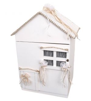 NstNastasia Ξύλινο Σπιτάκι Βάπτισης Εκρού 0338