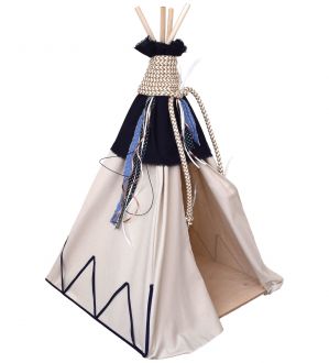 NstNastasia Σκηνή Ινδιάνου Βάπτισης Εκρού Μπλε 1751