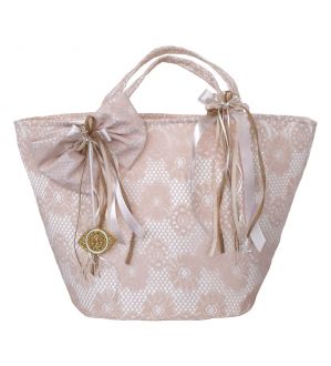 NstNastasia Τσάντα Βάπτισης Σάπιο Μήλο Δαντέλα Μάτι 1788