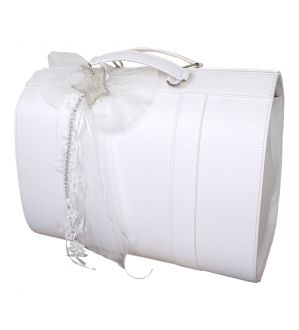 NstNastasia Τσάντα Βάπτισης Συνθετικό Δέρμα Αστέρι Πέρλες Στρας 1789