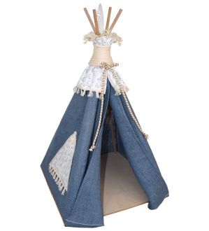 NstNastasia Σκηνή Ινδιάνου Βάπτισης Μπλε Ραφ Πριντ 1792