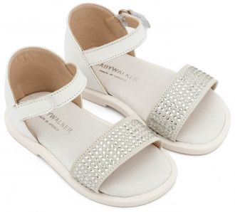 Babywalker Βαπτιστικά Πέδιλα Διακοσμημένα με Στρας  LU6133 Λευκό