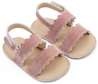 Babywalker Βαπτιστικά Πέδιλα με Κουλεδάκι MI1659 Ροζ