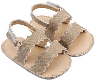 Babywalker Βαπτιστικά Πέδιλα με Κουλεδάκι MI1659 Πλατίνα