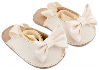 Babywalker Βαπτιστικά Γαλλικά Σαμπό με Σατέν Φιόγκο  MI1661 Εκρού