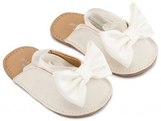 Babywalker Βαπτιστικά Γαλλικά Σαμπό με Σατέν Φιόγκο  MI1661 Λευκά