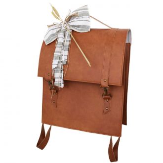 NstNastasia Τσάντα Βάπτισης Καφέ με Στάχυα 1926