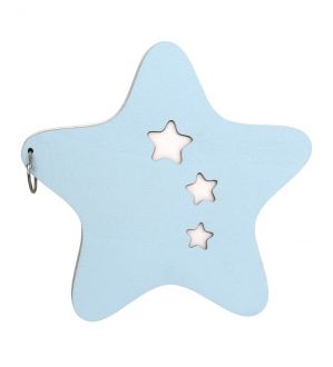 NstNastasia Ευχολόγιο Βάπτισης Ξύλινο Αστέρι Σιέλ 0021