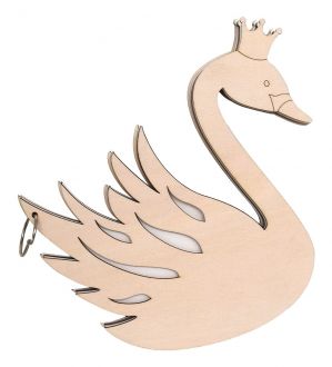 NstNastasia Ξύλινο Ευχολόγιο Βάπτισης Κύκνος 0024