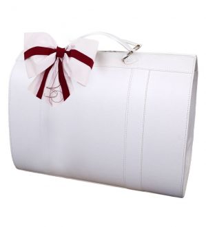 NstNastasia Τσάντα Βάπτισης Λευκό Συνθετικό Δέρμα με Φιόγκο 1934