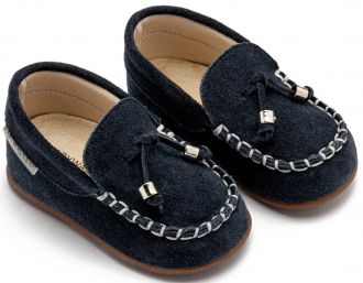 Babywalker Βαπτιστικά Καστόρινο Δετό Loafer PRI2121 Μπλε