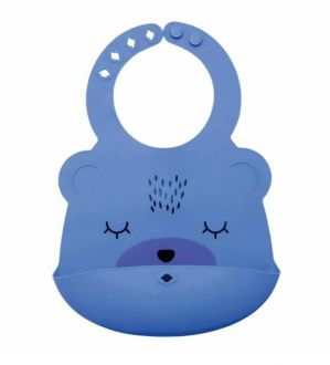 Tiny Twinkle Αδιάβροχη Σαλιάρα Σιλικόνης με Κουμπί