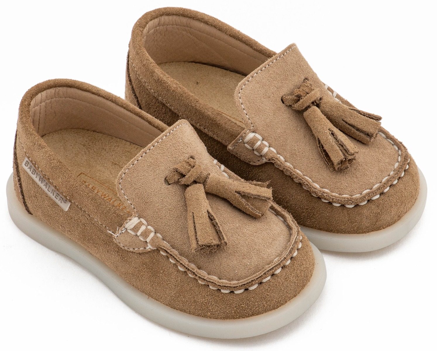 Babywalker Βαπτιστικά Loafers με Φουντάκια EXC5317 Πούρο
