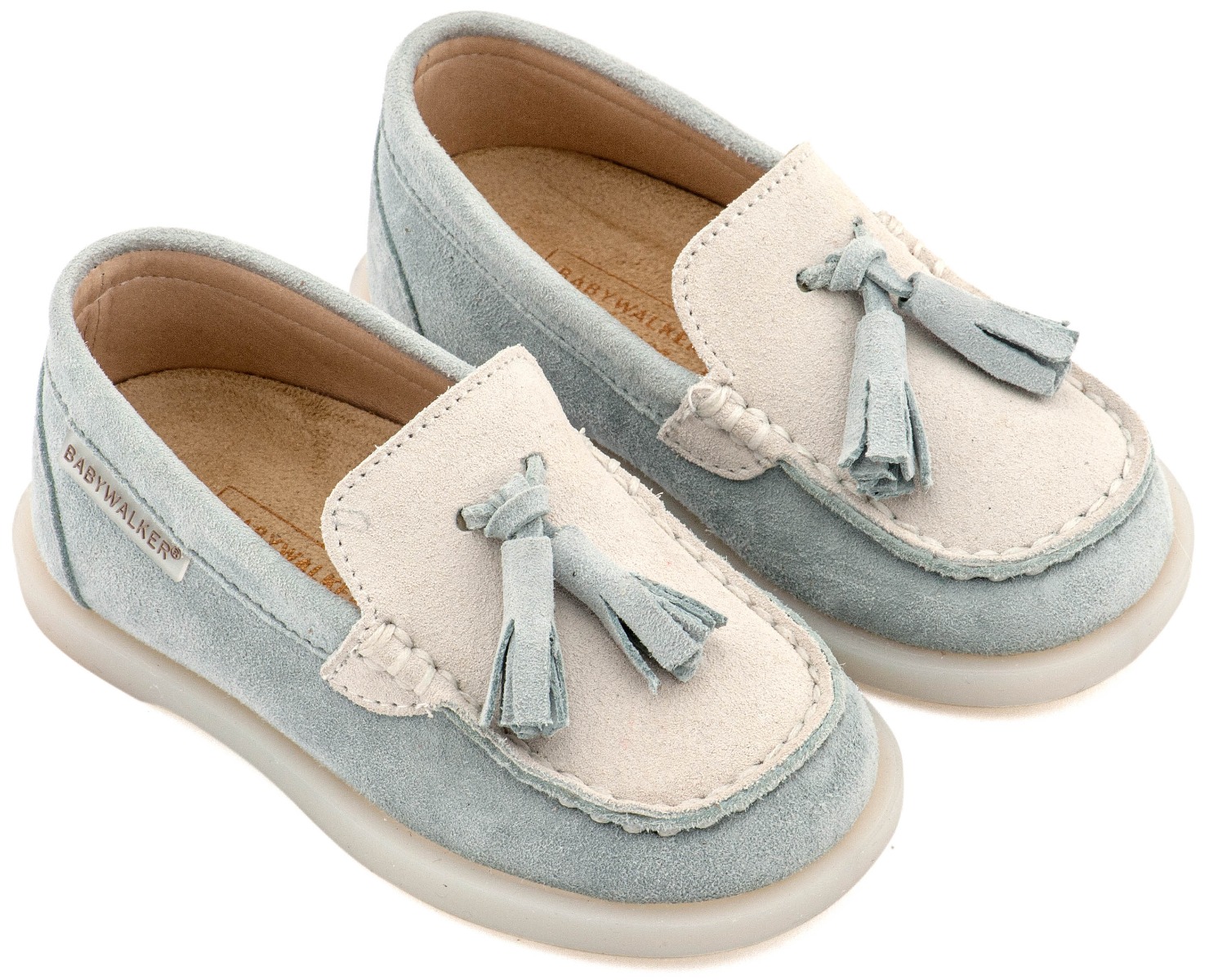 Babywalker Βαπτιστικά Loafers με Φουντάκια EXC5317 Μίνεραλ