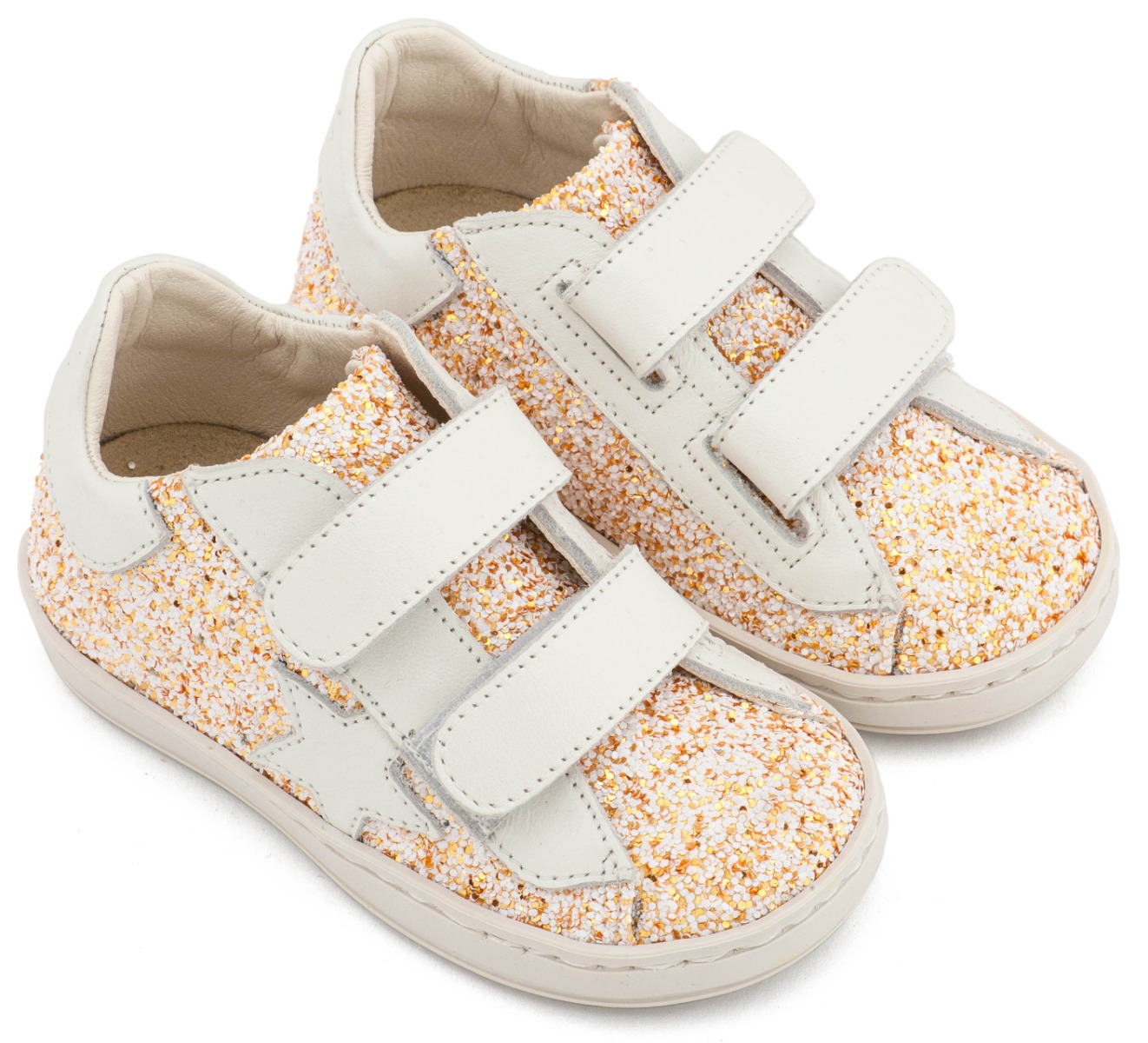 Babywalker Βαπτιστικά Sneaker Διπλό Χρατς με Αστέρι στο Πλάι EXC5904 Εκρού