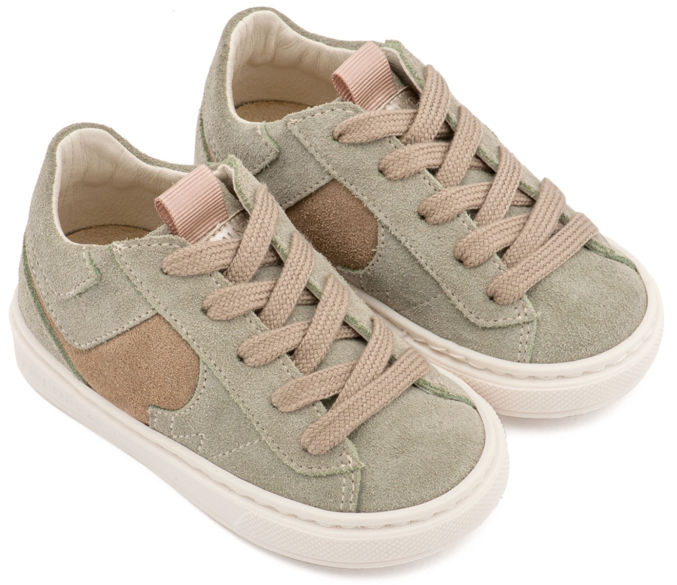 Babywalker Βαπτιστικά Δίχρωμα Sneaker Δετά EXC8002 Μέντα Μπεζ