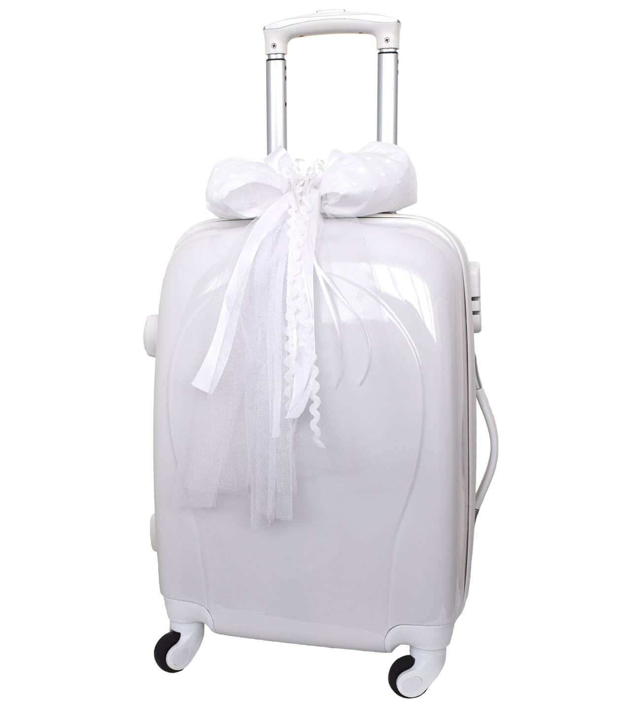 NstNastasia Βαλίτσα Ταξιδιού Βάπτισης Φιόγκος Λευκός 1840
