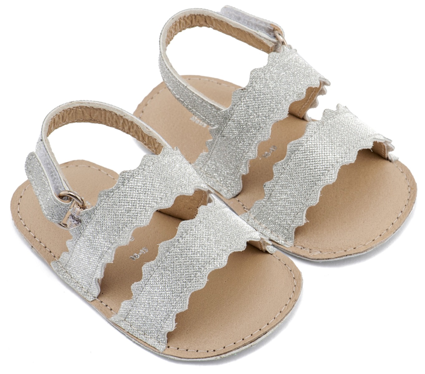 Babywalker Βαπτιστικά Πέδιλα με Κουλεδάκι MI1659 Ασημί