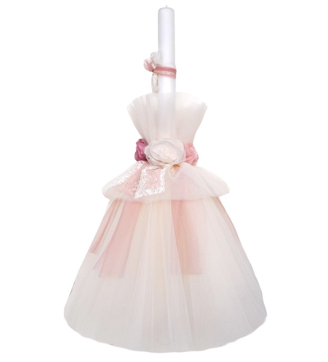 NstNastasia Λαμπάδα Βάπτισης Λουλούδια Τούρτα Σάπιο Μήλο 0683