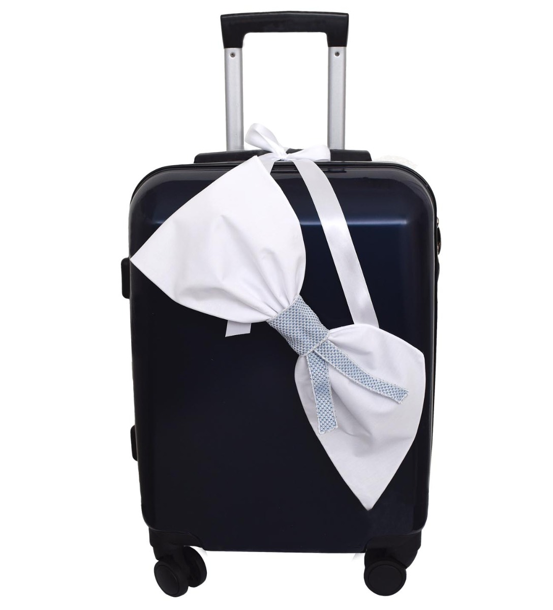 NstNastasia Βαλίτσα Ταξιδιού Βάπτισης Μπλε Φιόγκος Λευκός Σιέλ 1876